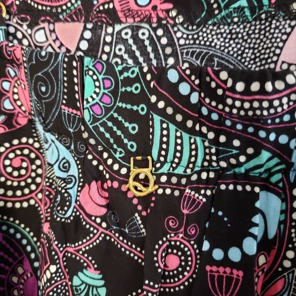 Liquido Medium NWT Sleeveless Turquoise Pink Paisley Print Skort Romper Pockets - Picture 7 of 14